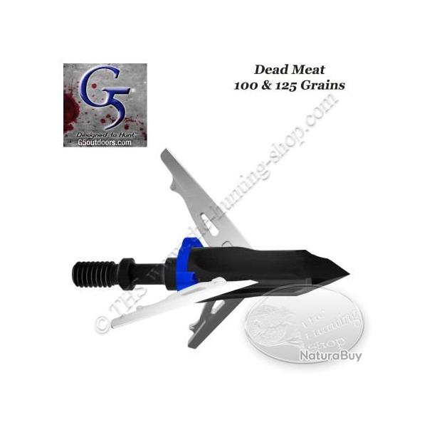 G5 DEADMEAT Pointe de chasse mcanique trilame 100 et 125 grains 100