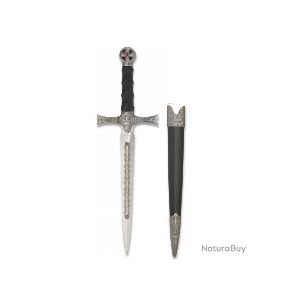 Dague d'ornement templier lame fixe de 35.5 cm