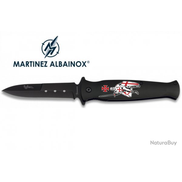 Collectionez ce Couteau Pliant Templier Noir  Lame de 9.2 cm / Rouge, Noir et Blanc