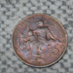 5 centimes Centimes DANIEL-DUPUIS 1917 en FDC
