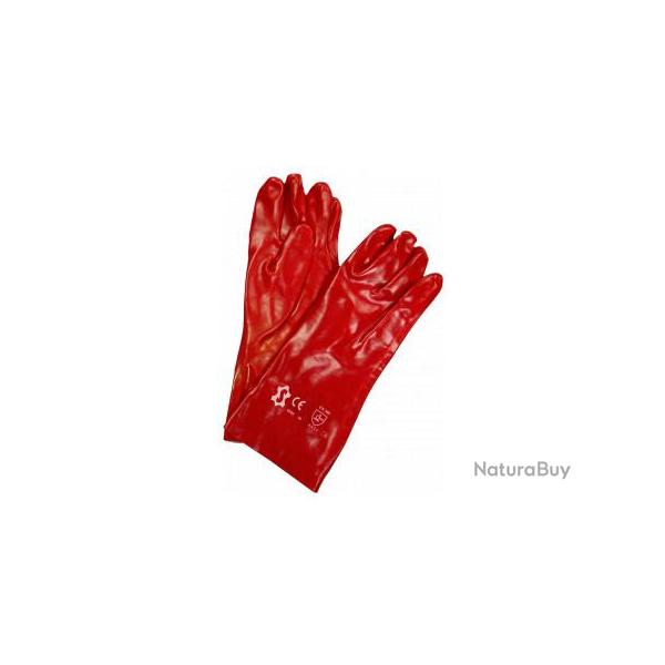 Gants PVC rouge 40 cm SACOBEL