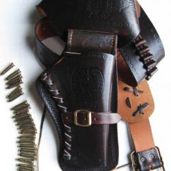 HOLSTER WESTERN BRUN - USA - COWBOY - MILITARIA - Réf.04