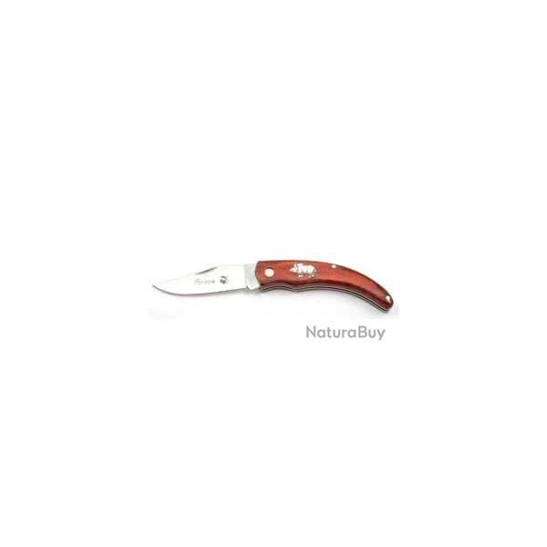 Couteau fantaisie pliant de poche lame de 7 cm  Dcor sanglier