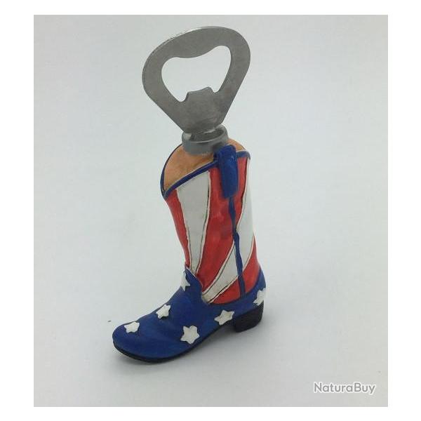 Decapsuleur botte drapeau USA