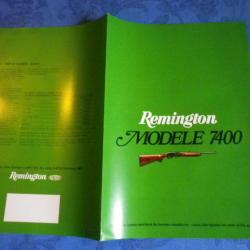 Dépliant carabine automatique Remington modèle 7400 et Four