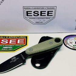 Couteau ESEE Izula II Tactical Lame Acier Carbone 1095 Manche Micarta Etui Kydex Made In USA ESIZ2TG