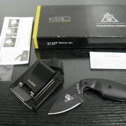 Couteau KABAR TDI Law Enforcement Knife Lame Acier AUS-8 Manche Zytel Etui kydex KA1480