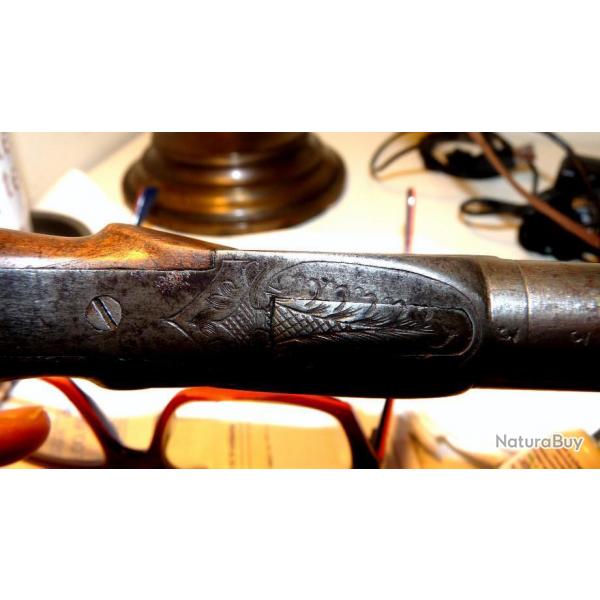 Pistolet de voyage  gchette rentrante dbut XIX  balle force(livraison par Happy post 13)
