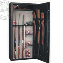 Armoire forte 11 armes longues à lunette + 3 dans la porte + coffre + étagères amovibles- INFAC Sent