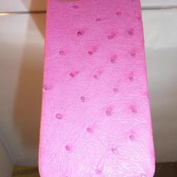 Coque Autruche Veritable pour iPhone 5/5s/5se, Couleur: Rose