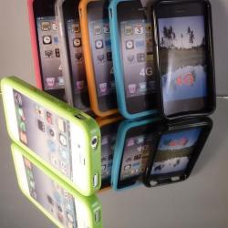 Coque Bumper pour iPhone 4 / 4S, Couleur: Cristal, Modele: 1.Bumper TPU