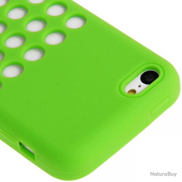 Coque Silicone pour iPhone 5C, Couleur: Vert