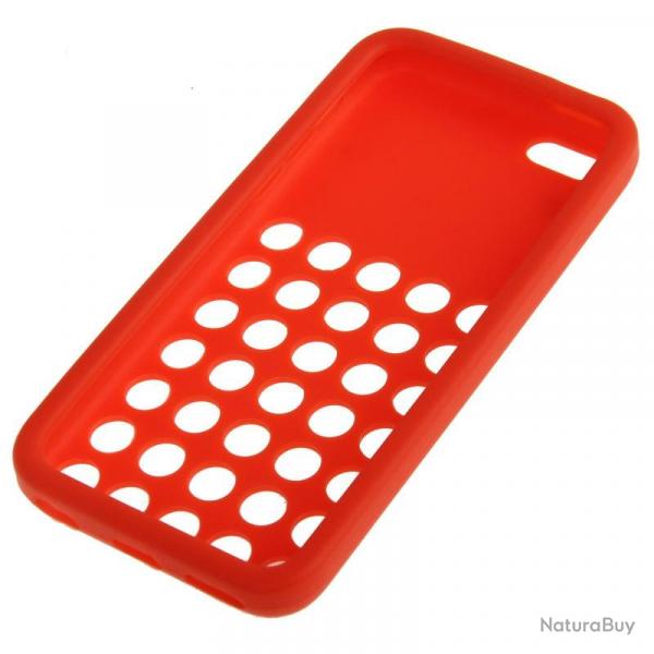 Coque Silicone pour iPhone 5C, Couleur: Orange