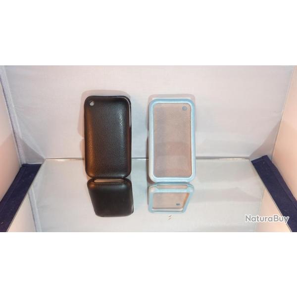 Coque Bumper pour iPhone 3G / 3GS, Couleur: Bleu, Modele: 2.Coque Case Cuir