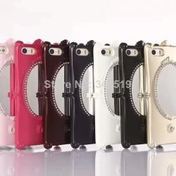 Coque Miroir Strass iPhone 5/5S/ 5SE, Couleur: Rouge
