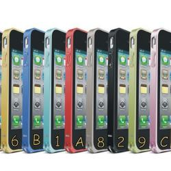 LOVE MEI Coque Bumper Aluminium Ultra Leger pour iPhone Samsung, Couleur: Or Gold 4, Smartphone: Ap