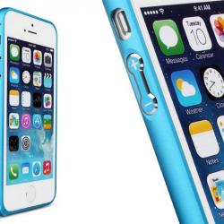 LOVE MEI Coque Bumper Aluminium Ultra Leger pour iPhone Samsung, Couleur: Bleu Blue 1, Smartphone: