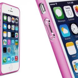 LOVE MEI Coque Bumper Aluminium Ultra Leger pour iPhone Samsung, Couleur: Fushia Dark Pink 3, Smart