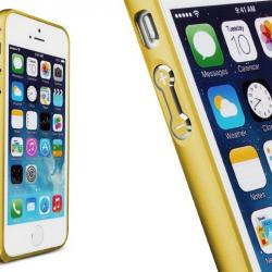 LOVE MEI Coque Bumper Aluminium Ultra Leger pour iPhone Samsung, Couleur: Or Gold 4, Smartphone: Ap