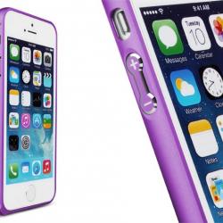 LOVE MEI Coque Bumper Aluminium Ultra Leger pour iPhone Samsung, Couleur: Violet Mauve Purple 5, Sm