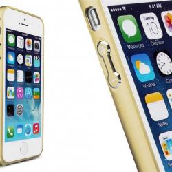 LOVE MEI Coque Bumper Aluminium Ultra Leger pour iPhone Samsung, Couleur: Champagne 6, Smartphone: