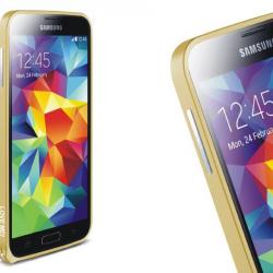 LOVE MEI Coque Bumper Aluminium Ultra Leger pour iPhone Samsung, Couleur: Or Gold 4, Smartphone: Sa