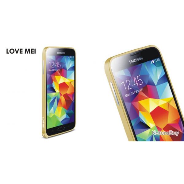LOVE MEI Coque Bumper Aluminium Ultra Leger pour iPhone Samsung, Couleur: Or Gold 4, Smartphone: Sa