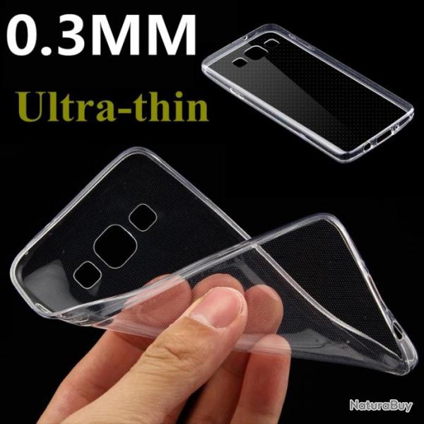 Coque TPU 0.3mm pour iPhone Samsung Galaxy Ultra Fine Cristal, Couleur: Cristal, Coque Case TPU 0.3