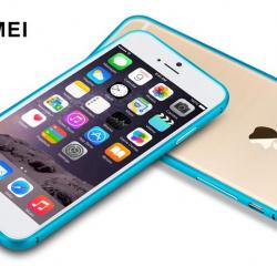 LOVE MEI Coque Bumper Aluminium Ultra Leger pour iPhone Samsung, Couleur: Bleu Blue 1, Smartphone: