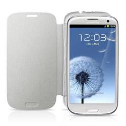 Coque Etui Samsung Flip S View Cover, Couleur: Blanc, Modele: Flip Cover, Smartphone: Galaxy S3 i93