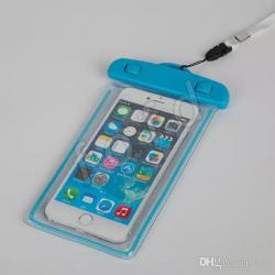 Etui housse etanche iPhone iPad Samsung Passeport Argent, Couleur: Bleu, Modele: smartphone
