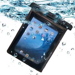 Etui housse etanche iPhone iPad Samsung Passeport Argent, Couleur: Noir, Modele: Tablette