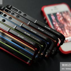 BLADE Metal Case Coque Bumper Alu iPhone 4 Tiger Design, Couleur: Noir / Or