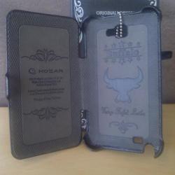 Hocar Coque Cuir Bison Samsung Galaxy Note N7000, Couleur: Noir, Smartphone: Galaxy Note N7000