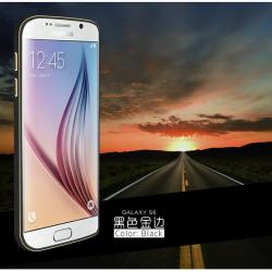 LOVE MEI Coque Bumper Aluminium Ultra Leger pour iPhone Samsung, Couleur: Noir Black 2, Smartphone: