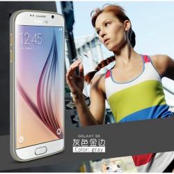 LOVE MEI Coque Bumper Aluminium Ultra Leger pour iPhone Samsung, Couleur: Argent Silver 7, Smartpho