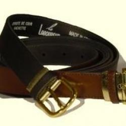 Ceinture croûte de cuir Noir
