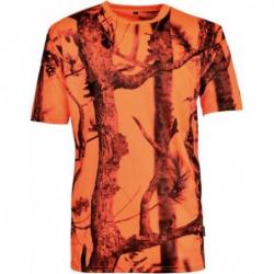 Tee shirt de Chasse Fluo Percussion Orange