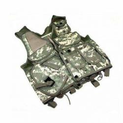 Gilet tactique digital camouflage avec holster