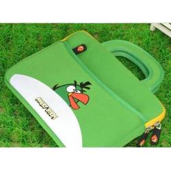 ANGRY BIRDS Housse Sacoche Poignee iPad Tablette 10", Couleur: Vert