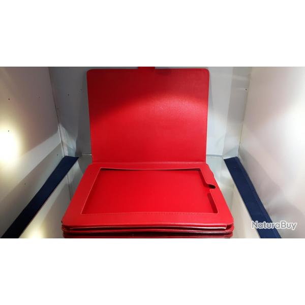 Etui Portefeuille Cuir pour iPad 1, Couleur: Rouge