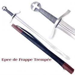 Offrez cette Epée de Frappe trempée avec fourreau cuir