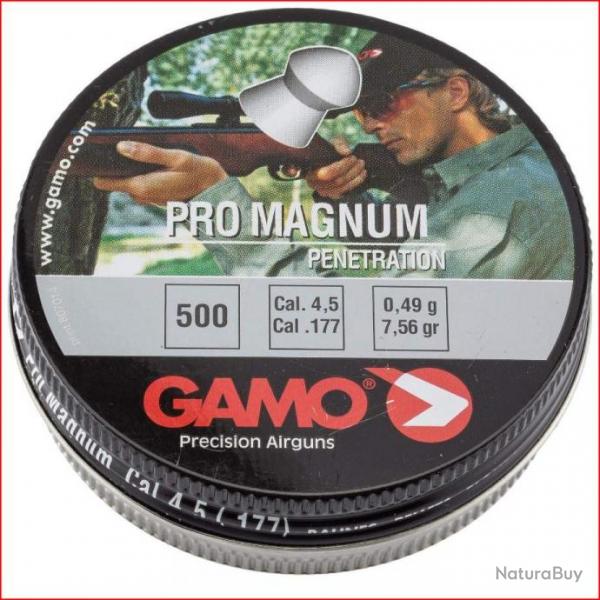 Plombs Pro Magnum tte pointue cal. 4,5 mm