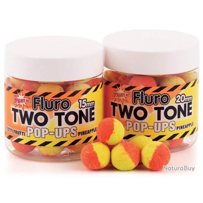 BOUILLETTE FLOTTANTE DYNAMITE BAITS FLURO TWO TONE POP-UPS TUTTI FRUTTI - PINEAPPLE 15 Tutti Frutti