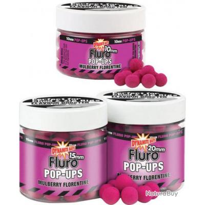 BOUILLETTE FLOTTANTE DYNAMITE BAITS FLURO POP-UPS MULBERRY FLORENTINE 10 Mûre