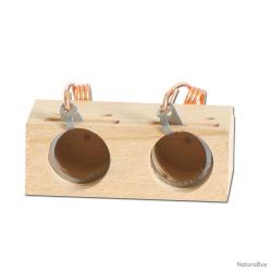 Souricière en bois 2 trous