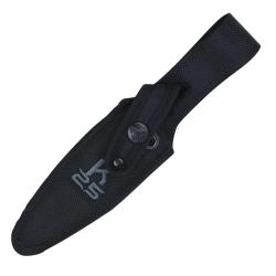 Poignard de botte K25 manche caoutchouc lame acier inox 12,5cm