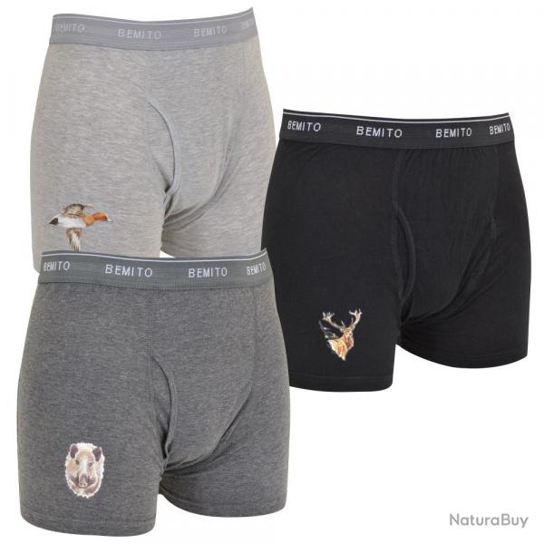 Lot de 3 Boxers canard. cerf. sanglier Taille 5