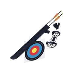 Set Arc à Poulies poignée grip caoutchouté envergure 83cm 15lbs