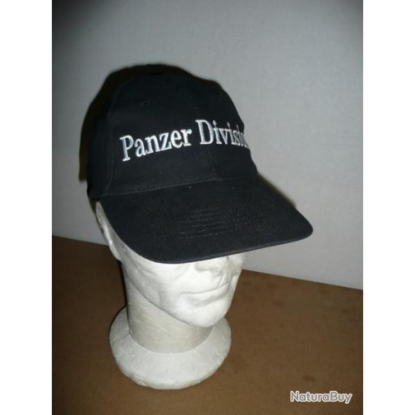 Casquette noire PANZER DIVISION ( char tank panther tigre deutschland germany AIRSOFT PAINTBALL )